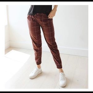Albion Fit wine willowpane jet setter joggers!